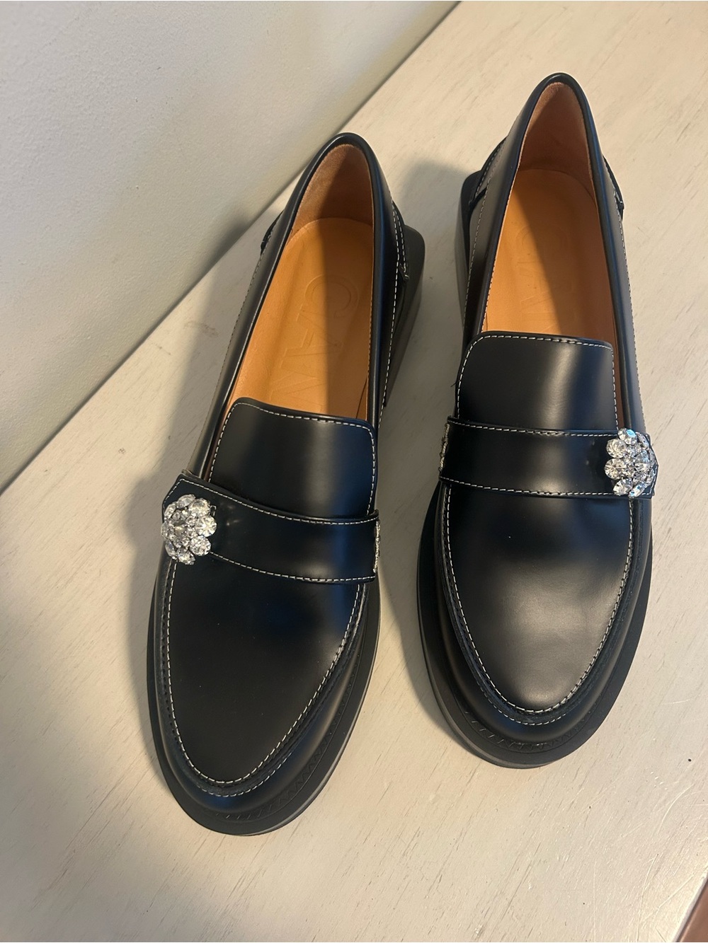 GANNI Leather Loafers